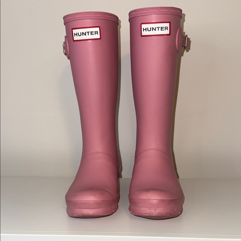 Girls Hunter Blush Pink Tall Boots - classic style